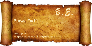 Buna Emil névjegykártya