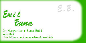 emil buna business card